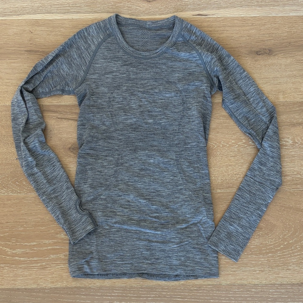 lululemon athletica Gray Swiftly Long Sleeve Top Hip Length